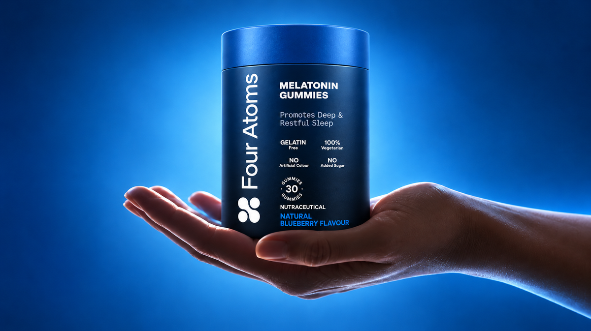 Melatonin gummies in hand