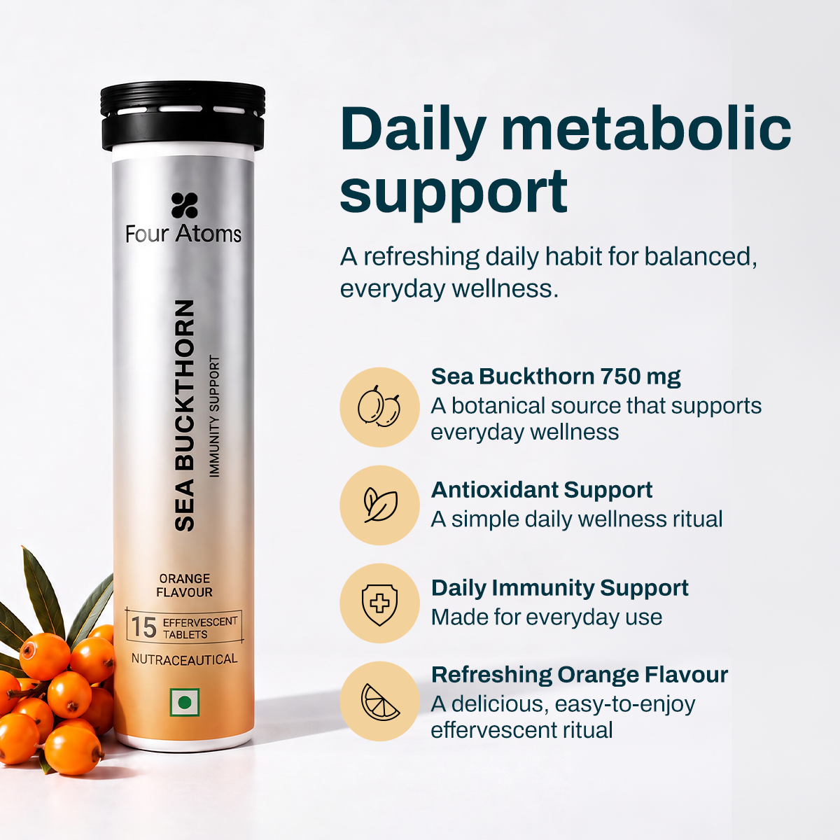 Sea Buckthorn Effervescent Tablets 1 Pack
