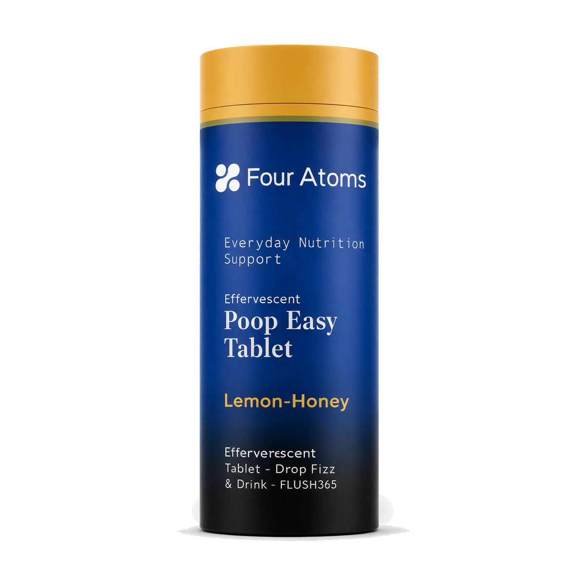 Four Atoms Poop Easy effervescent tablets pack, Lemon-Honey flavour